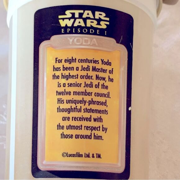 1999 Vintage Star Wars Yoda Travel Cup with Straw Excellent - Picture 6 of 6